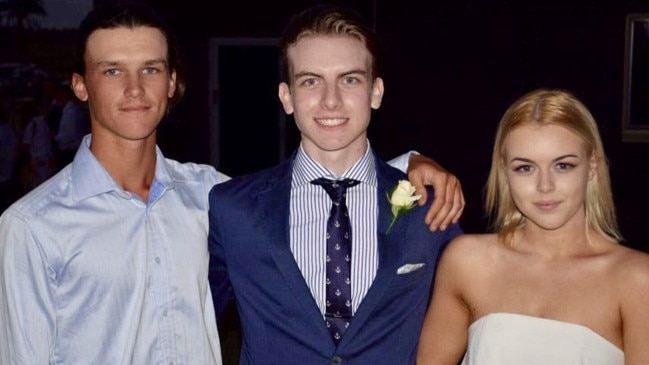 Friends told Harrison Steele (pictured, left, with sister Madison) that Cooper 'will always be your little brother mate'.