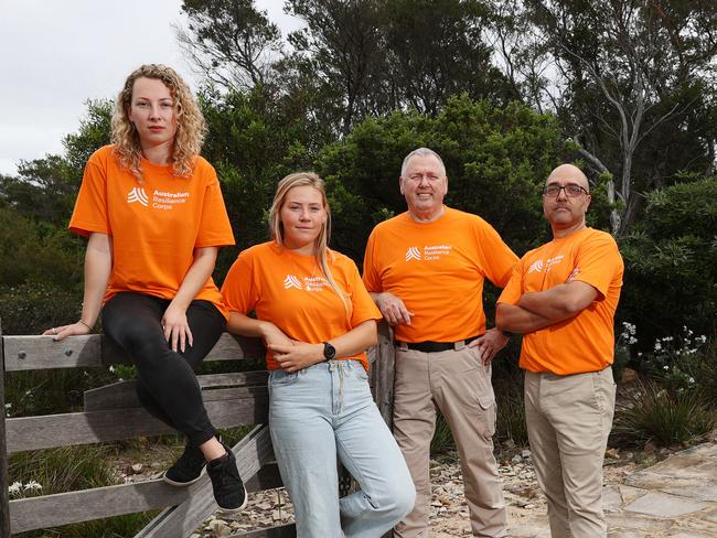 Pictured at North Head in Sydney is Emily Copley-Moorby, Monique Lehane, Mark Reilly and Adil Jain. Picture: Richard Dobson