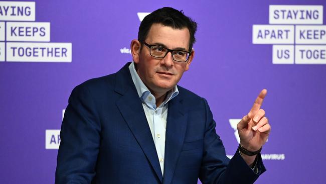 Victorian Premier Daniel Andrews. The state is currently in “Stage 4” lockdown. Picture: Quinn Rooney/Getty Images