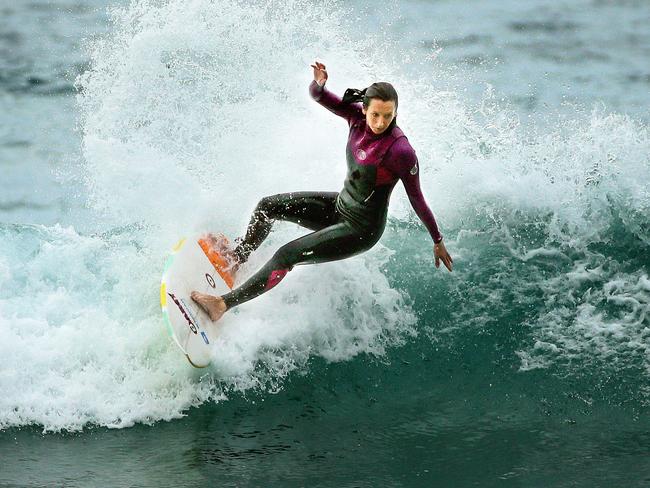 Surfing legend Layne Beachley, at Freshwater Beach. Pic: Troy Snook