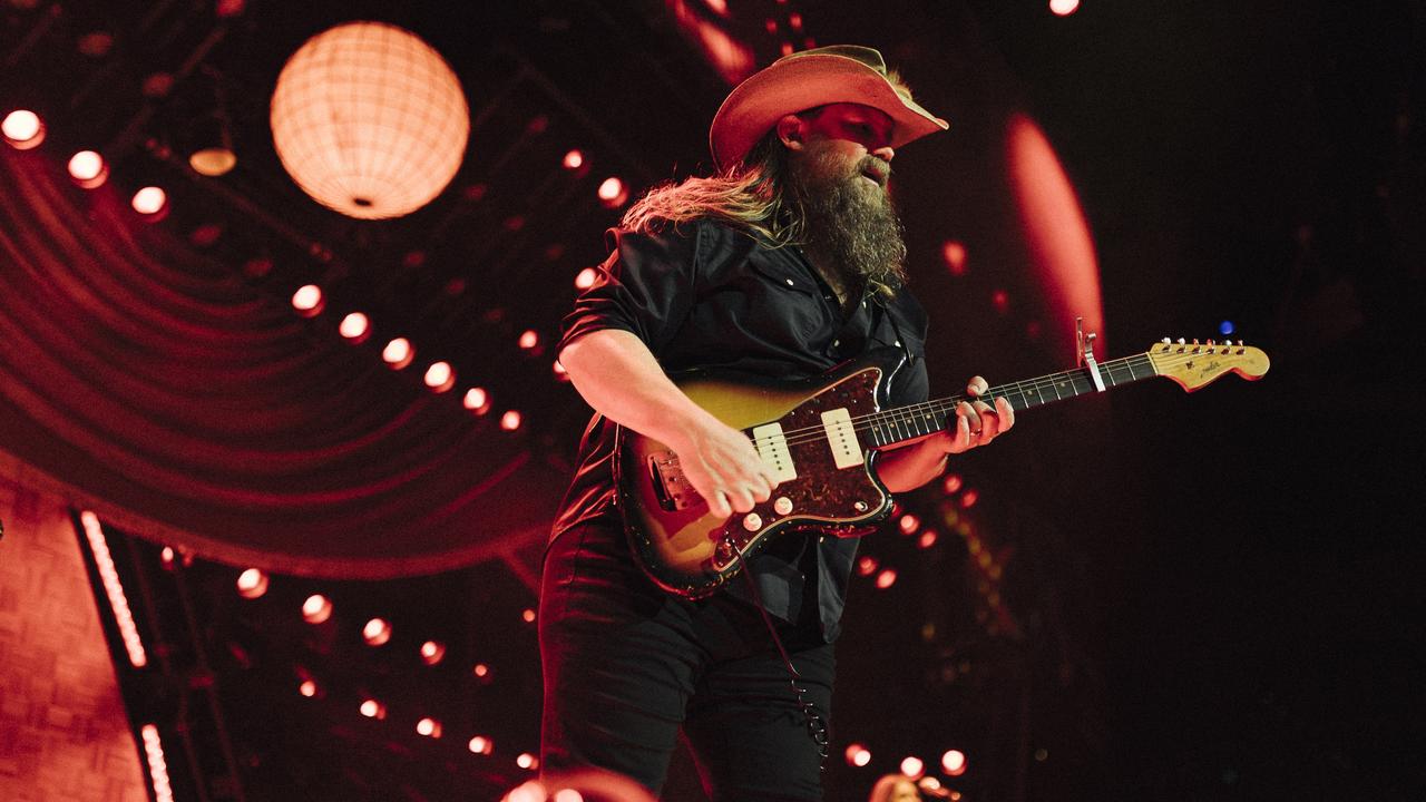 American country superstar Chris Stapleton sans shoey at Melbourne's Rod Laver Arena. Picture: Andy Barron / Supplied.