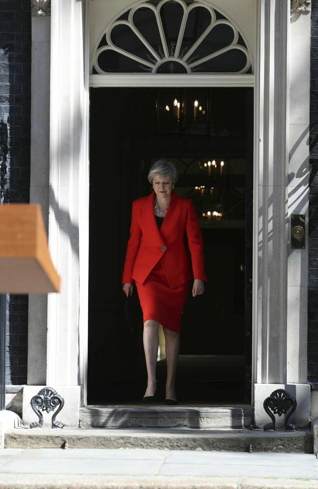 Mrs May said she would ‘always regret’ not being able to deliver Brexit. Picture: Yui Mok/PA via AP