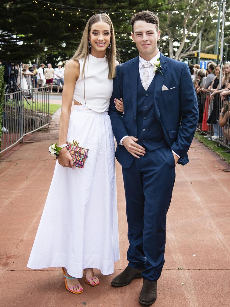 Larz Garvey and partner Ava Wells at St Mary's College formal at Picnic Point, Friday, March 24, 2023. Picture: Kevin Farmer