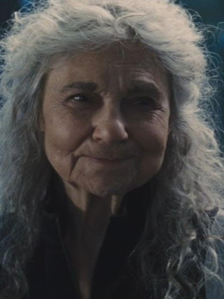 Mags Flanagan. I fell for her the moment I fell for Finnick, and it felt like a true gift that Suzanne Collins gave us a glimpse of the nurturing, selfless mentor we always imagined she was. She was originally played by stage and screen legend Lynn Cohen. Picture: Supplied