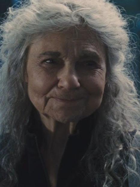Mags Flanagan. I fell for her the moment I fell for Finnick, and it felt like a true gift that Suzanne Collins gave us a glimpse of the nurturing, selfless mentor we always imagined she was. She was originally played by stage and screen legend Lynn Cohen. Picture: Supplied