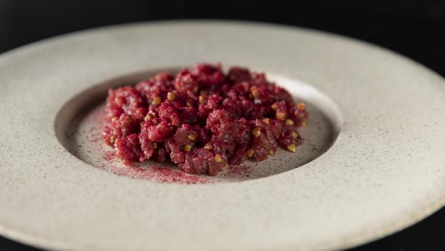 Big flavours: Essa’s venison tartare. Picture: Mark Cranitch.