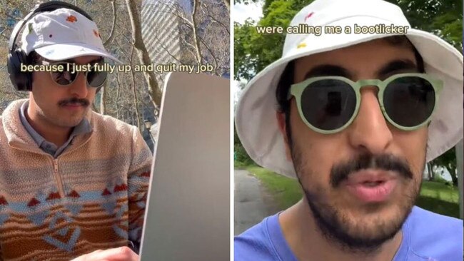 Gen Z worker Zaid Khan has made a shocking admission about quiet quitting. Picture: @zaidleppelin/TikTok