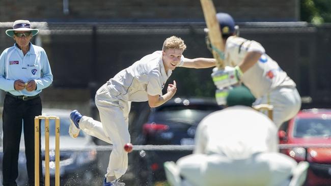 Leading Box Hill bowler Sam Kimber is among an exciting young list at the club. Picture: Valeriu Campan