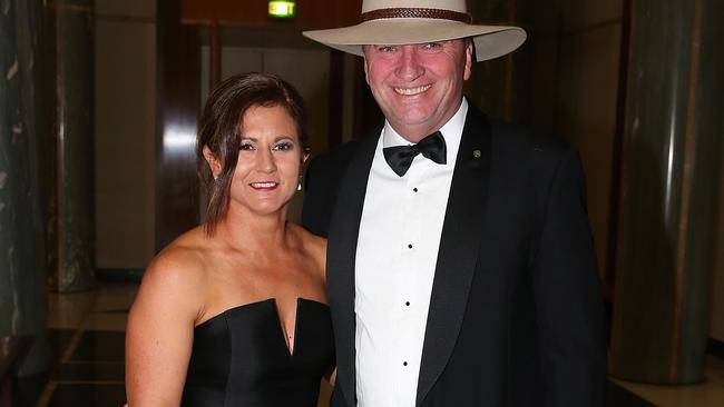 Barnaby Joyce and his now-estranged wife Natalie arriving at the Midwinter Ball in June last year. Picture: Ray Strange