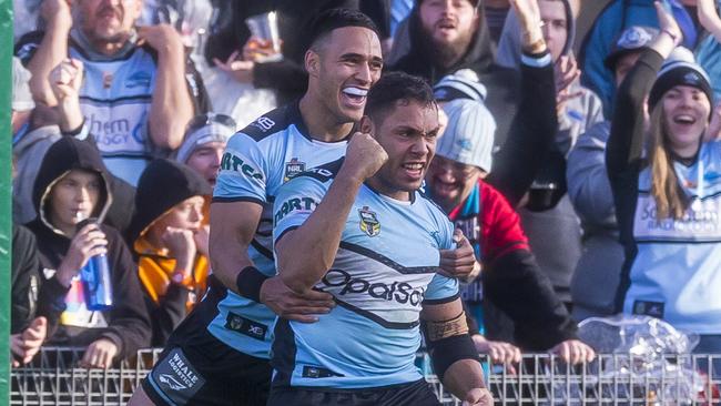 The Sharks take on the Broncos on Saturday night. (AAP Image/Craig Golding)