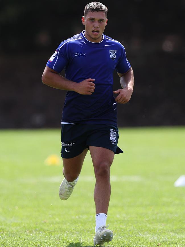 Talented your outside back Jake Averillo sweats it out at Belmore.