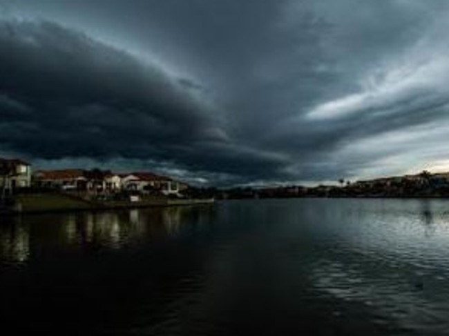 A severe thunderstorm lashed the Gold Coast and northern New South Wales this afternoon and into the evening. While the rain and hail sent most people diving and running for cover, some budding photographers snapped away at the dark cloud formations. This photo was taken by Kobeblanninphoto