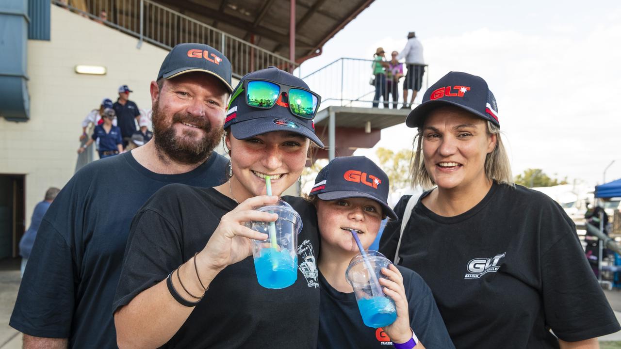 At Lights on the Hill Trucking Memorial are (from left) Ben, Jess, Violet, and Nicole Cox at Gatton Showgrounds, Saturday, October 5, 2024. Picture: Kevin Farmer