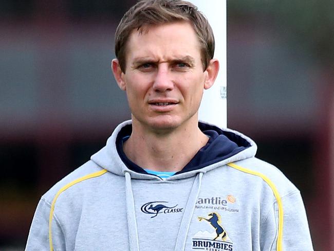 Brumbies coach Stephen Larkham at Brumbies Headquarters in Canberra.