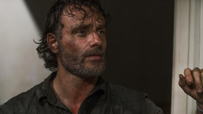 Rick is realising that Officer Grimes is dead and he is another man now.