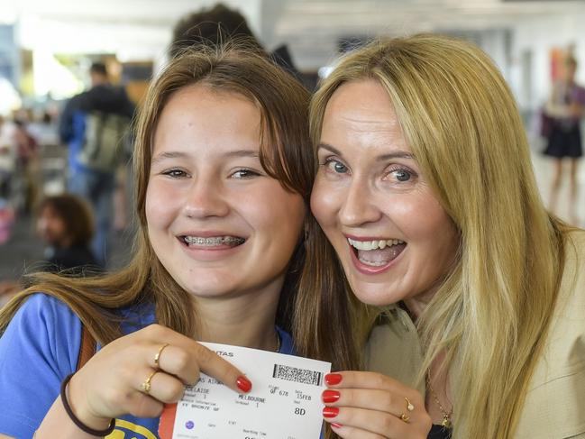 FEBRUARY 15  2024 Taylor Swift Fans att Adelaide airport to see the concert in Melbourne. Sibeal Hopkins: 15Fidelma Hopkins:Pic Roy VanDerVegt