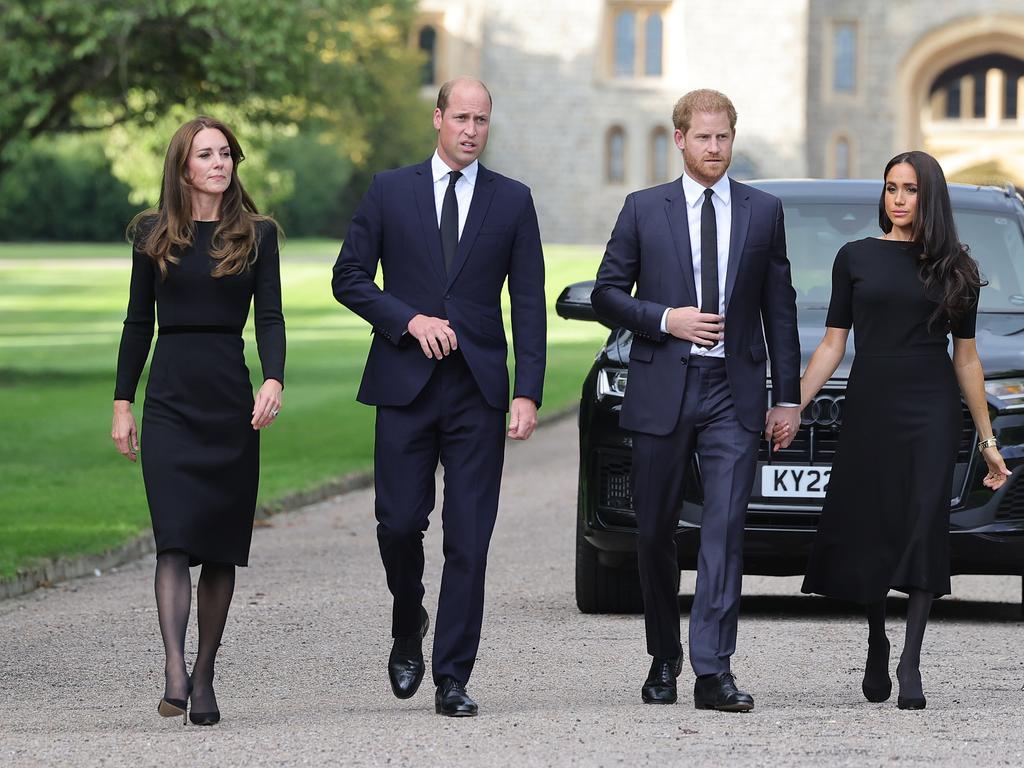 The former Fab Four in a strained show of “togetherness” after the death of the Queen. Picture: Chris Jackson/Getty Images