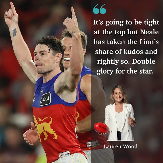 Lauren Wood is on the Lachie Neale train.