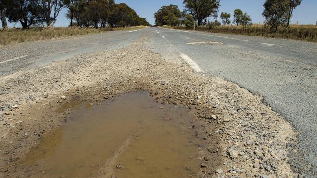 The failure of the Allan Government to resurface roads leaves them exposed to water seeping through cracks and undermining their foundations.