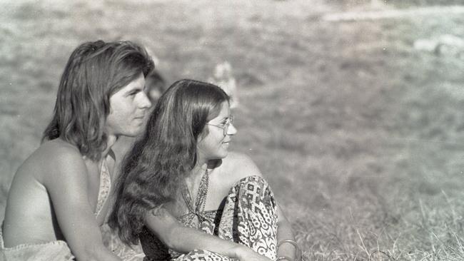 Free love has always been a groovy thing in Nimbin. A scene from the Aquarius Festival in Nimbin, 1973. Picture: Harry Watson Smith Flickr/Harry Watson Smith/harryws20