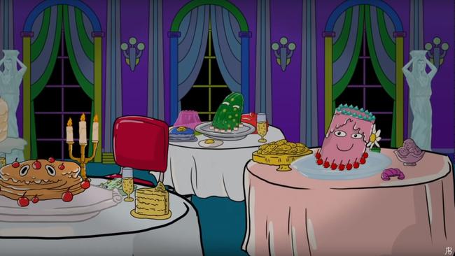 A scene from the animated video clip produced by Babekuhl.