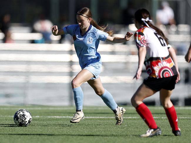 Summer Smith. Picture: Michael Gorton. U16 Girls NAIDOC Cup at Lake Macquarie Regional Football Facility.