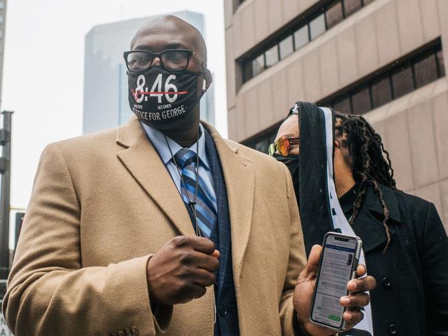 Philonise Floyd (L), brother of George Floyd. Picture: AFP