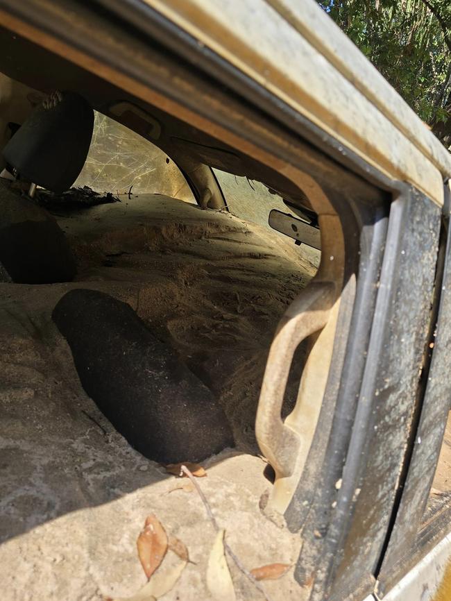 NT Towing 4x4 Recovery stumbled across an abandoned ute buried deep in the sand on their way to a job in Maningrida.