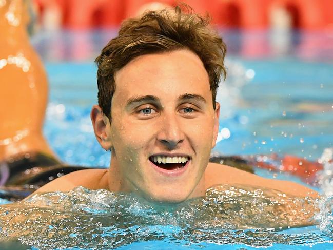 ADELAIDE, AUSTRALIA - APRIL 13: Cameron McEvoy of Australia celebrates winning the Men's 50 Metre Freestyle during day seven of the 2016 Australian Swimming Championships at the South Australia Leisure & Aquatic Centre on April 13, 2016 in Adelaide, Australia. (Photo by Quinn Rooney/Getty Images)