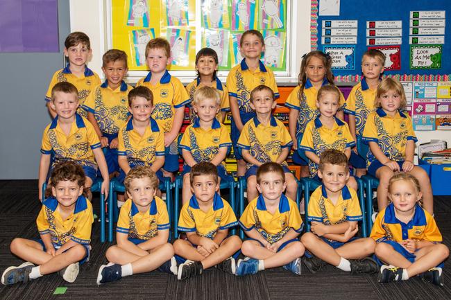 Chelona State School 2022 Prep class. Back row: Cruz Pardella, Max Deguara, Connor Board, Nicholas Sammut, Samuel Steindl, Te Aorewa Rapira, Cec Bourke; middle row: Rhys MacDonald, William Wain-Hancock, Mason Ludlow, Rafferty Dalrymple, Marlee Dyson, Milla Dempsey; front row: Alec Johnson, Edward Bath, Ollie Muscat, Jackson Dunn, Nash Millburn, Isla Martin. Picture: Michaela Harlow MKY2022PREP