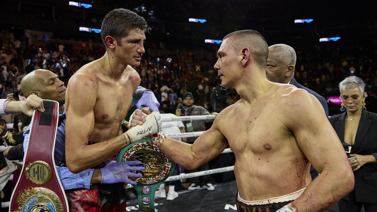 WBO junior middleweight champion Tim Tszyu v Sebastian Fundora during the title fight. Photo - Supplied No Limit Boxing