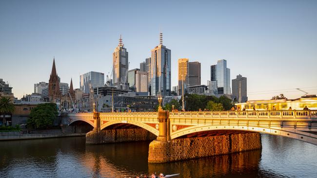 This image was captured at Melbourne, Australia at sunset moment, from where can see the whole city center in the middle. The river in picture is famous Yarra River.Escape 13 October 2024Cover StoryPhoto - iStock