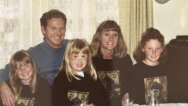 Peter Rosson pictured with his sister Judy and three of her daughters. Picture: Supplied