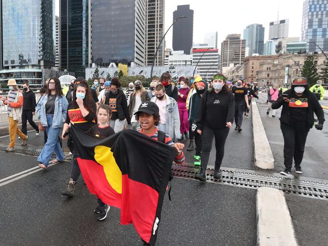 Brisbane’s NAIDOC Week march. Picture: Annette Dew