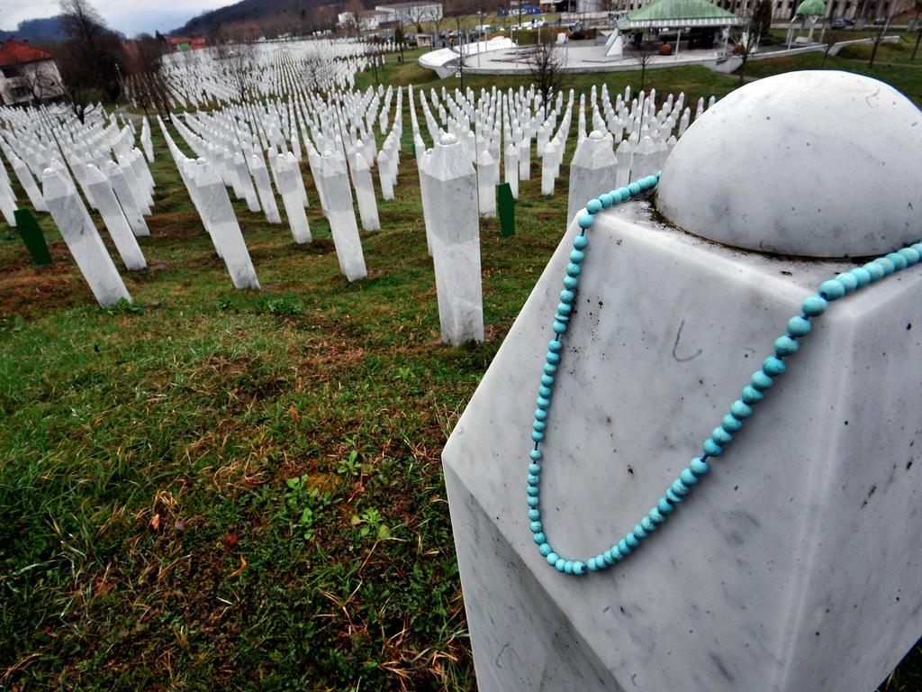 The Srebrenica memorial cemetery in Potocari, where many victims are buried. Picture: AFP