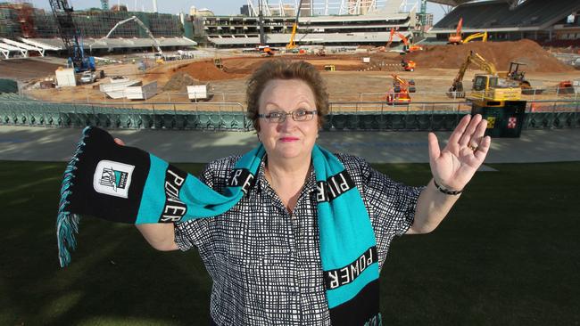 Port Adelaide board member Amanda Vanstone at Adelaide Oval.