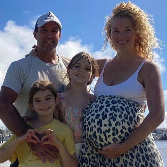 Lauren Verona with her husband Ryan and daughters Allira and Evie. Picture: Supplied