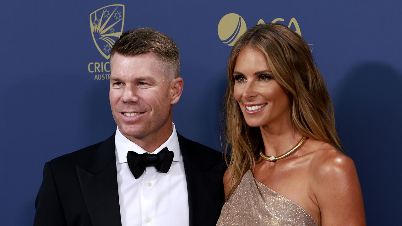 David Warner and wife Candice. (Photo by Mark Evans/Getty Images)