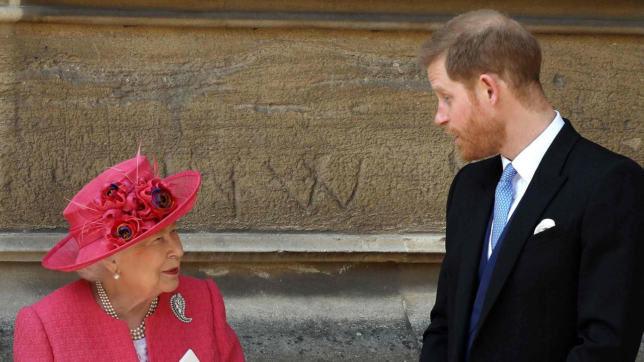 The Queen has admitted she would have “preferred” they stay on as full-time royals. Picture: Steve Parsons/Pool/AFP