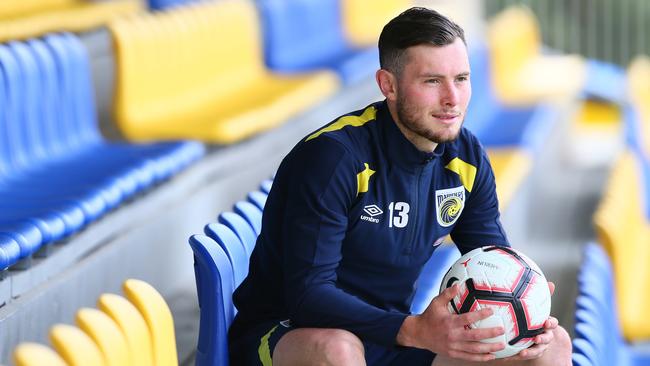 Aiden O’Neill has joined the Central Coast Mariners on loan from English Premier League side Burnley. Picture: AAP