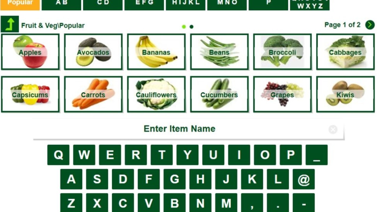 The system uses image recognition technology to filter the list of possible products based on their colour, shape or size. Picture: Supplied