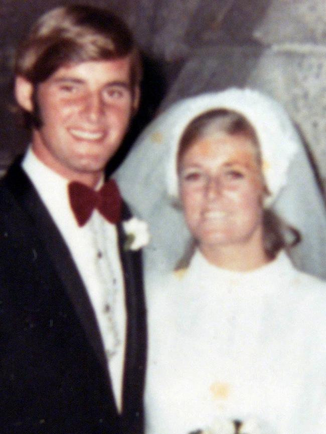 Chris and Lyn Dawson on their wedding day. Picture: Supplied