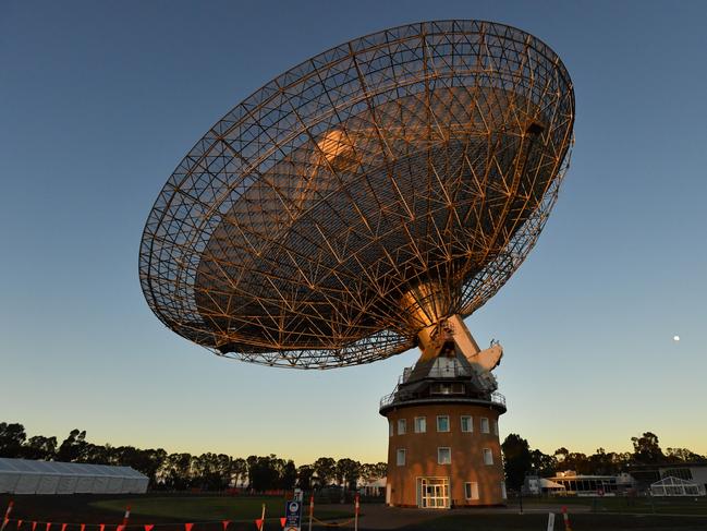 The CSIRO Parkes Observatory is seen ahead of the 50th anniversary of the Apollo moon landing, 380km west of Sydney, Friday, July 19, 2019. The Parkes Observatory (also known informally as "The Dish" is a radio telescope observatory, located 20 kilometres north of the town of Parkes, New South Wales, Australia. It was one of several radio antennae used to receive live television images of the Apollo 11 moon landing, on July 20 1969. (AAP Image/Mick Tsikas) NO ARCHIVING