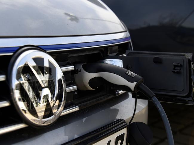 An electric vehicle uptake report released in August said sales of electric and plug-in hybrid cars will rise from a current base of 0.25 per cent to 8 per cent by 2025. Picture: AFP