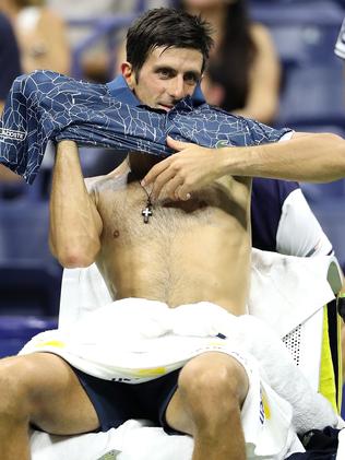 Bare chest and manspreading do not violate the code. Picture: Matthew Stockman/Getty Images/AFP