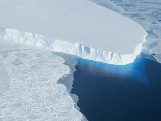 Thwaites Glacier in Western Antarctica. The major ice sheet in western Antarctica is melting. Picture: AFP PHOTO/NASA/HANDOUT.