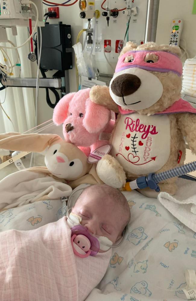 Riley spent time in the NICU, and required surgery, before she was allowed to go home. Picture: Supplied