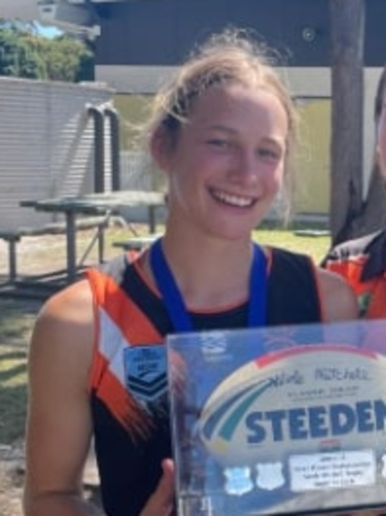 Lilly Clarke at a touch football event. Photo: Contributed