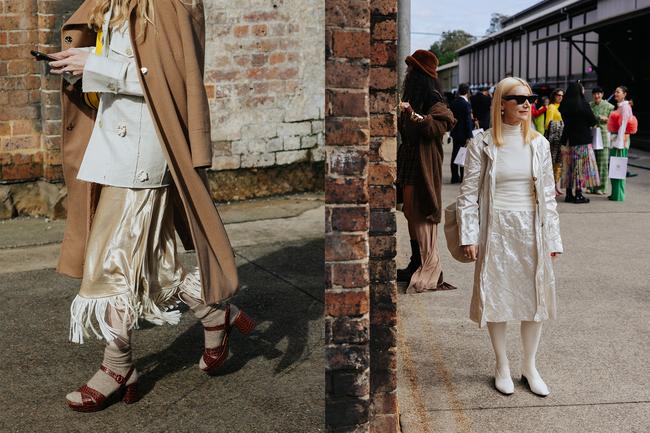 Image credits: Liz SunshineThen there are those applying the metallic design codes of Rory William Docherty and Bec + Bridge to their ensemble itself. Shimmering skirts complete with tassels, silvery shorts and a silky skirt set have brought metals to the forefront of street style looks.
