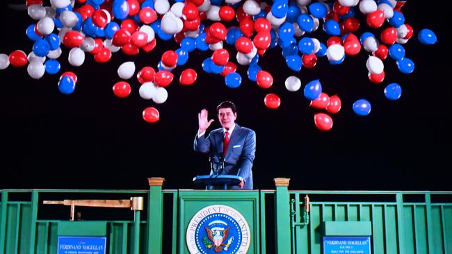 Former US President Ronald Reagan is recreated via hologram technology at the Ronald Reagan Presidential Library in Simi Valley, California.